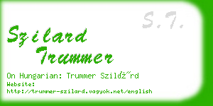 szilard trummer business card